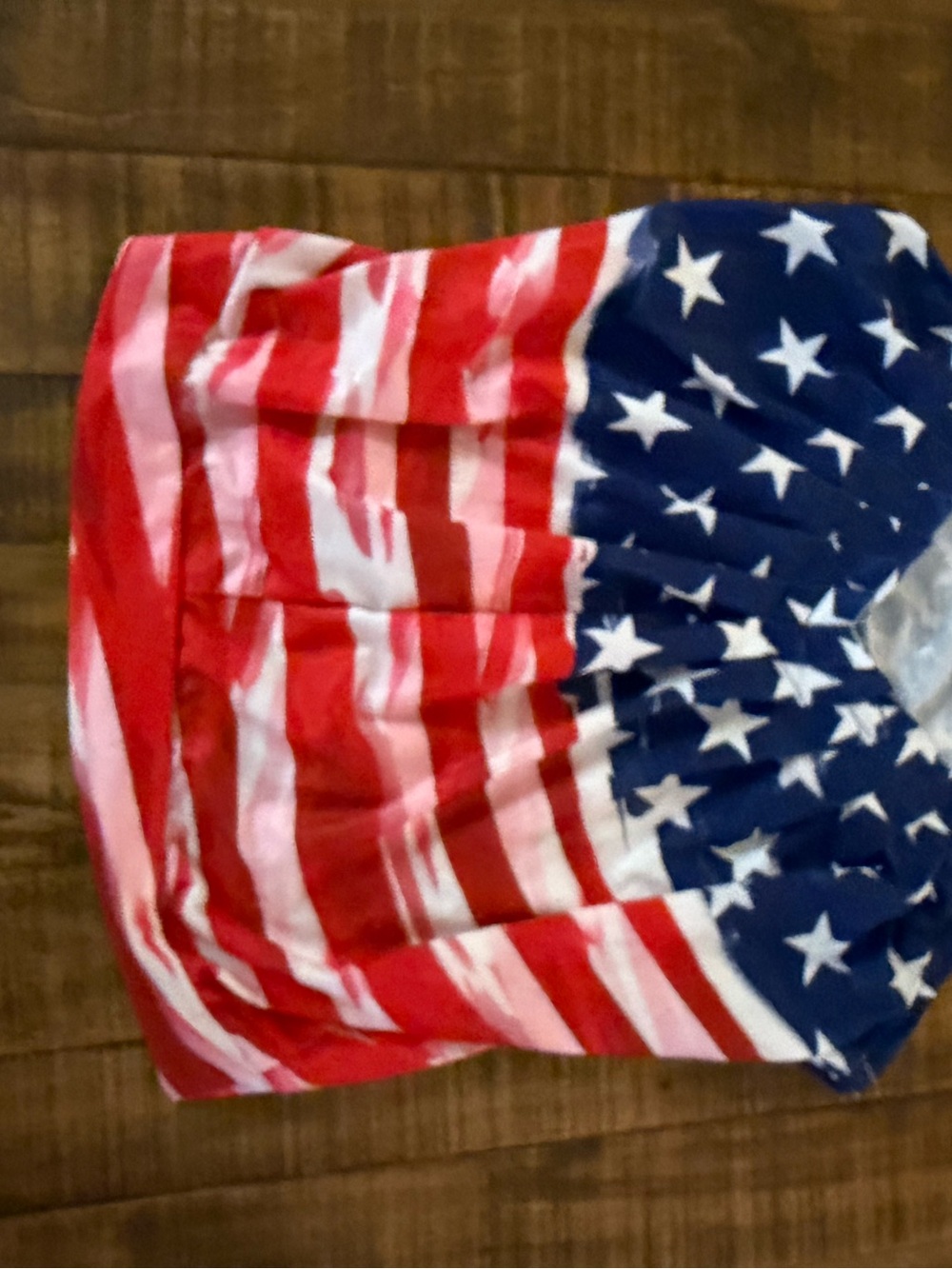 American Flag Print Sleeveless Top - Red White Blue
